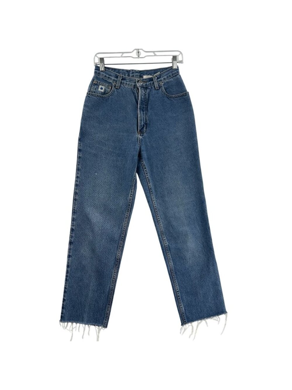 VTG Rockies Slim Jeans Women’s 29/9 Blue Denim Straight Leg Raw Hem Western